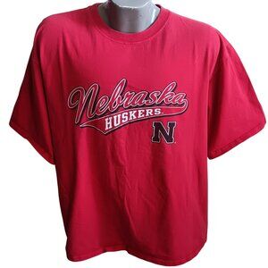 Vintage XL T-Shirt Nebraska Huskers BIG Red 90's Soffe Cotton Crewneck Football